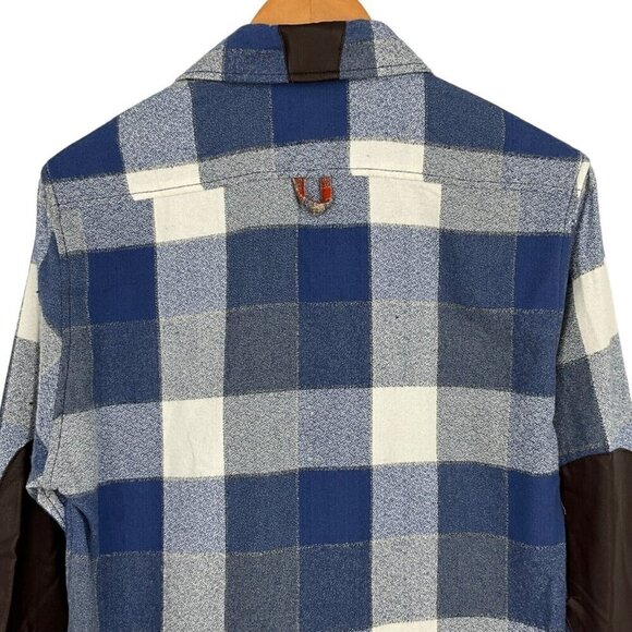 Maroon Bells Mens Campfire Shirt Size S Glacier Blue Check Long Sleeve Outdoor - Picture 6 of 12